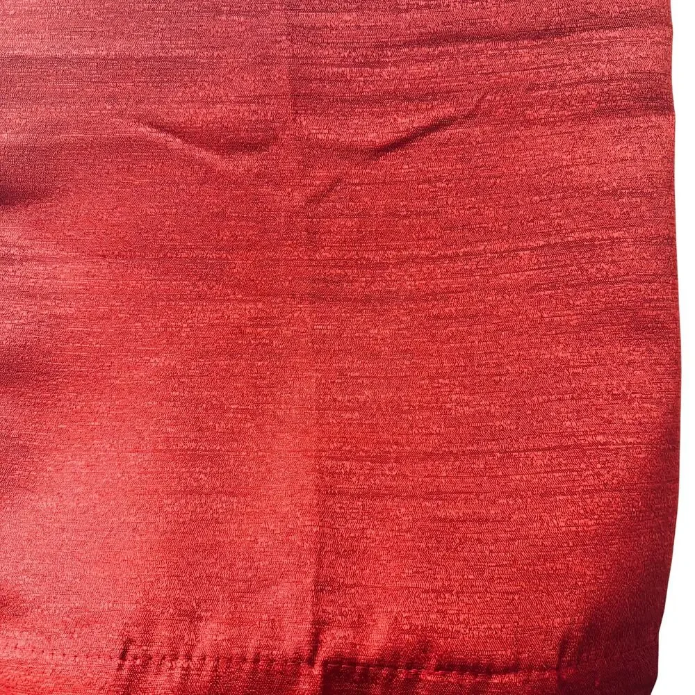 Design Decor Portugal Chili Red 4 Silk Look Curtain Panels 38